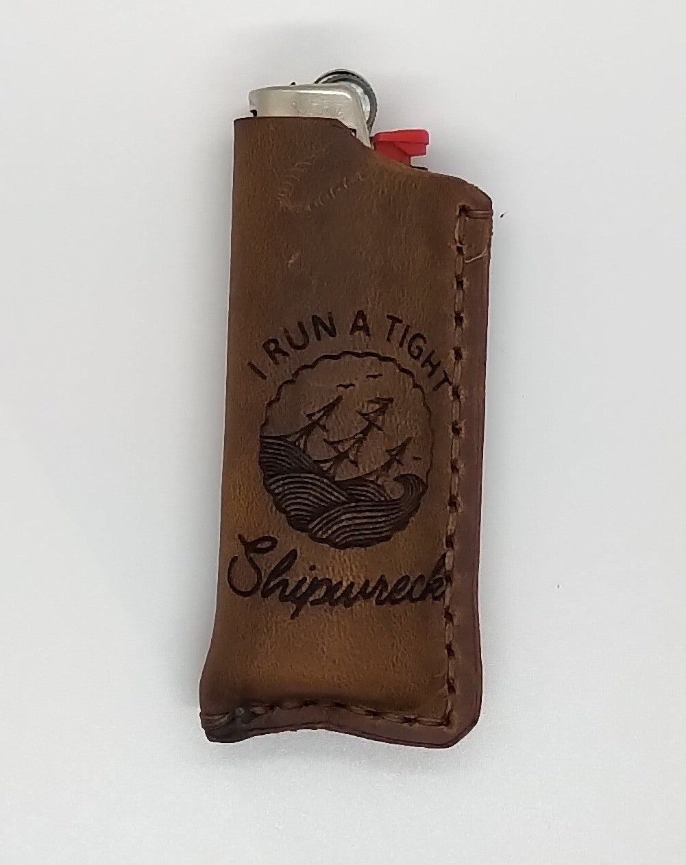 Leather Lighter Holder - Shipwreck