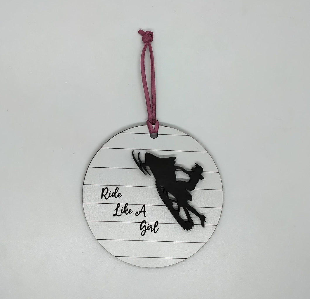 Ride Like A Girl Ornament