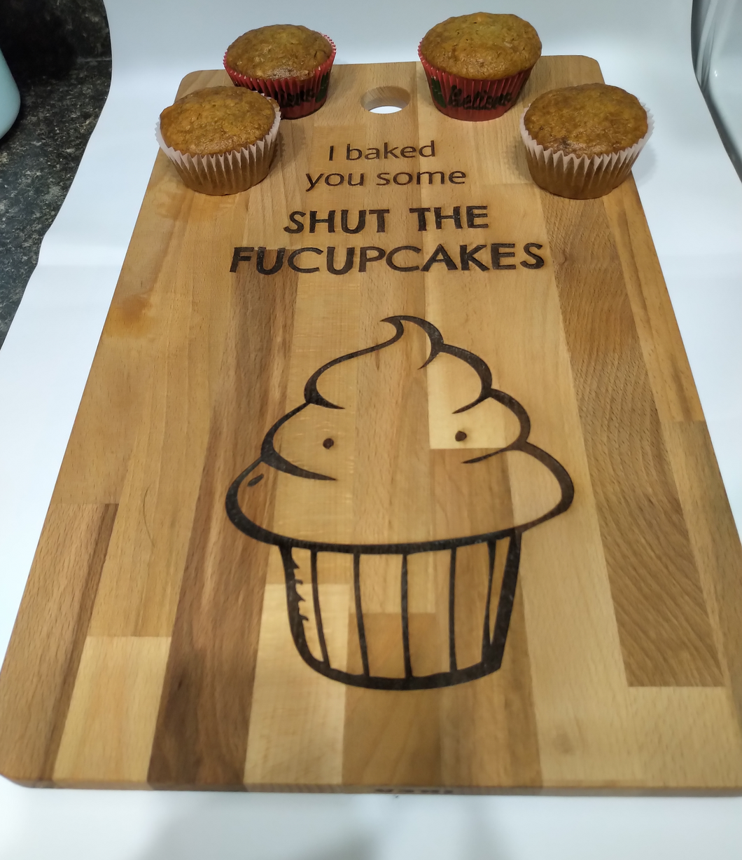 Shut the F*ckcake Cutting Board